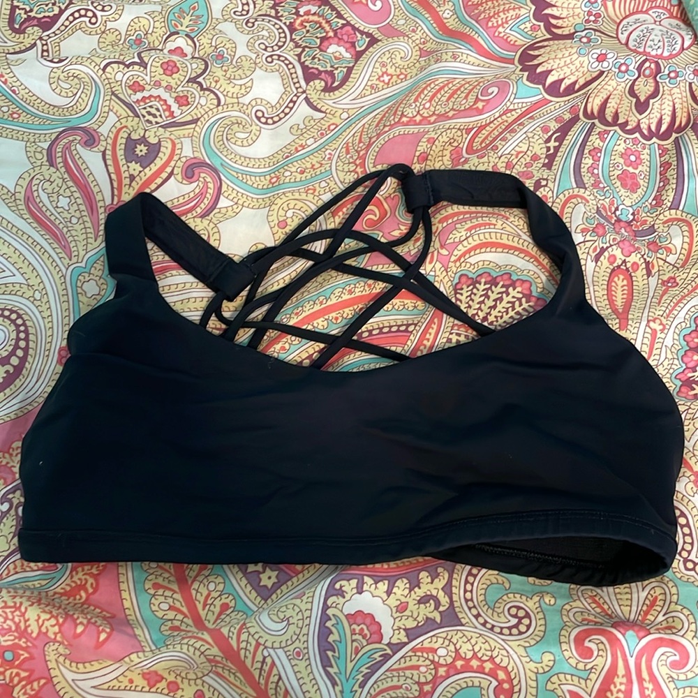 Black Lulu lemon sports bra
